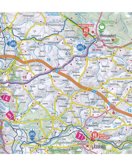 Cartographia  - Németország szabadidőtérkép 23. Érchegység, Chemnitz - Marco Polo - 9783829743853