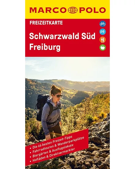 Németország szabadidőtérkép Németország szabadidőtérkép 40. Fekete-erdő déli rész - Marco Polo - 9783829743938