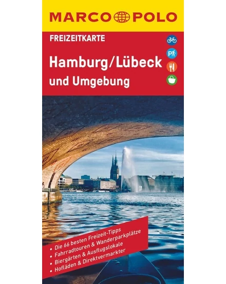 Cartographia Németország szabadidőtérkép 7. Hamburg, Lübeck és környéke- Marco Polo - 9783829743792