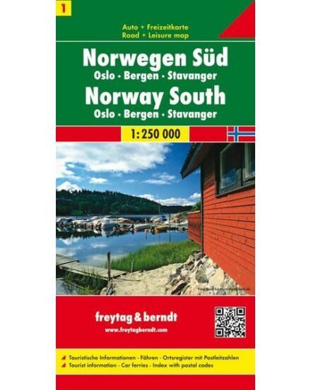 Cartographia Norvégia résztérkép (1) Dél-Norvégia (Freytag) 9783707903164
