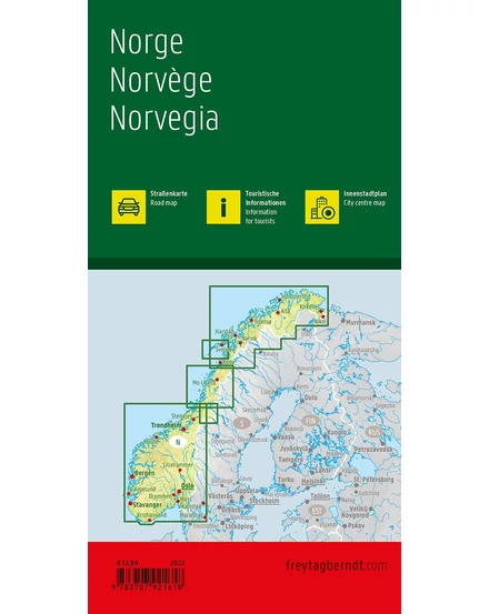 Cartographia Norvégia térkép (Freytag) 9783707921618
