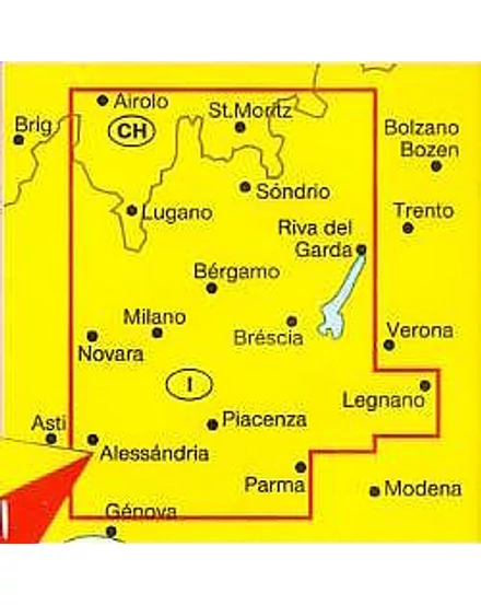 Cartographia Olaszország résztérkép- Lombardia 9783829739740