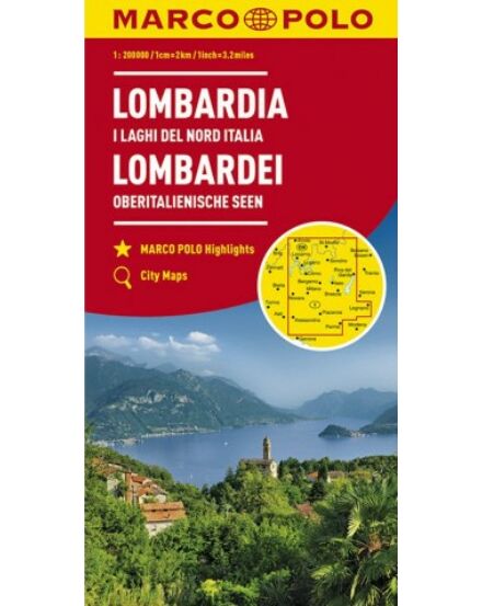 Cartographia Olaszország résztérkép- Lombardia 9783829739740