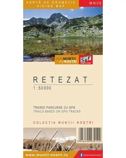 Cartographia Retyezát hegység turistatérkép MN06 -  Schubert & Franzke 5948490930559