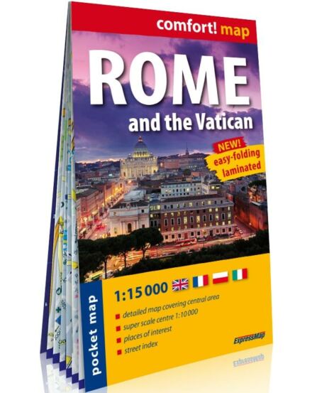 Cartographia - Róma, Vatikán Comfort zsebtérkép - 9788381900928