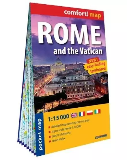Cartographia Róma, Vatikán Comfort zsebtérkép- Expressmap-9788381908887