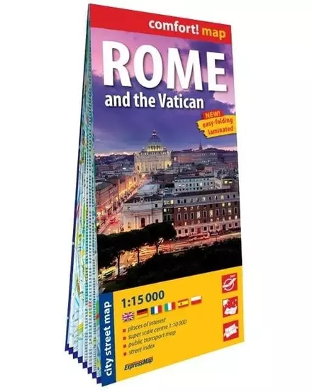 Cartographia Róma, Vatikán térkép- Expressmap-9788381901543