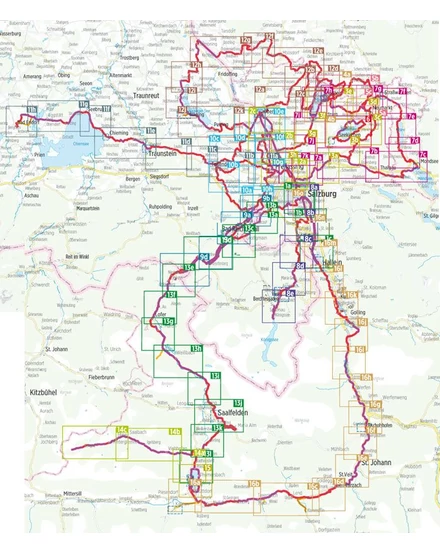 Cartographia Salzburg és környéke kerékpáros kompakt kalauz - Esterbauer - 9783850009539