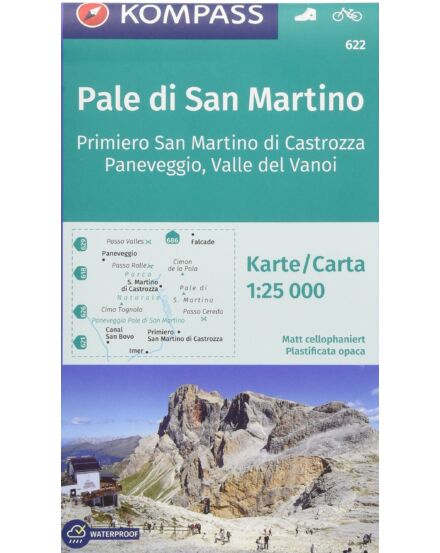 Cartographia K 622 Pale di San Martino-Fiera di Primiero 1:25e. turistatkp. 9783990444559