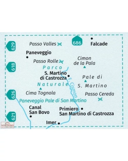K 622 Pale di San Martino-Fiera di Primiero 1:25e. turistatkp.