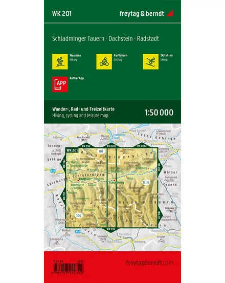 WK201 Schladminger Tauern- Radstadt- Dachstein turistatérkép - Freytag