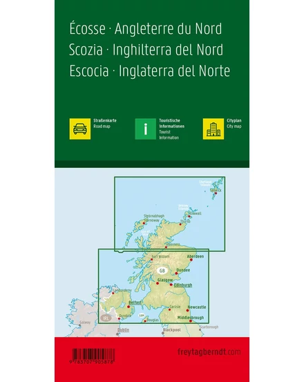 Cartographia Skócia - Észak-Anglia autótérkép - Freytag -9783707905878