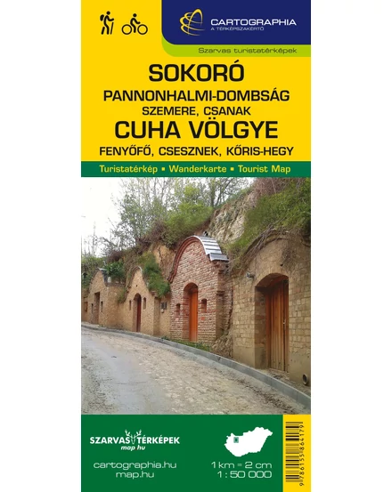 Cartographia Sokoró, (Szemere, Csanak, Pannonhalma) Cuha völgye turistatérkép1:50 000 9789633538777