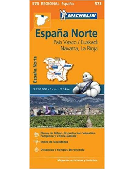 Cartographia Spanyolo. régiótkp.- Pais Vasco, Euskadi, Navarra, La Rioja 0573 9782067184206