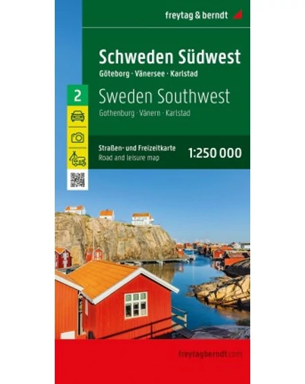 Cartographia Svédország résztérkép (2) Délnyugat-Svédország térkép (Freytag) 9783707903195
