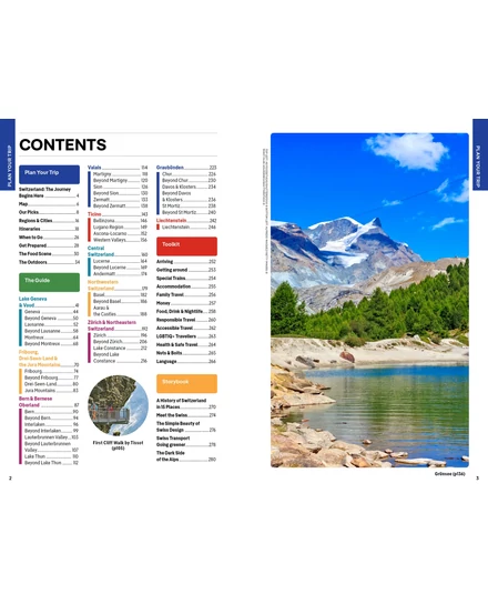 Svájc útikönyv Lonely Planet (angol)