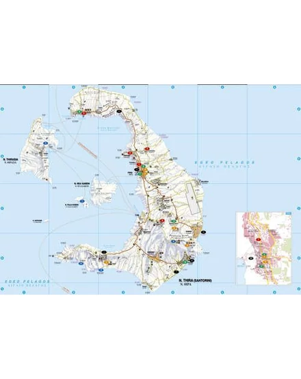 Cartographia Santorini Island Pocket térkép (Freytag) 9783707910780