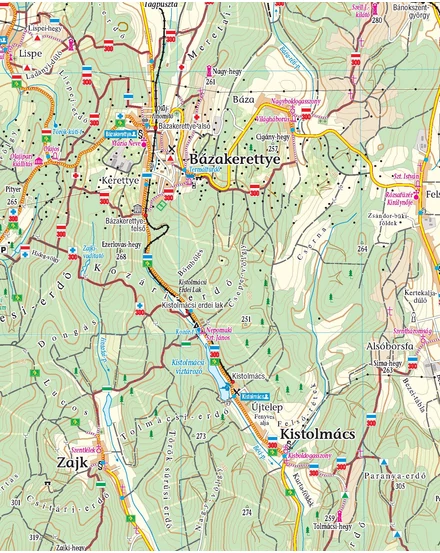 Cartographia Zalai-dombság déli rész turistatérkép 1: 50 000 5999570430339