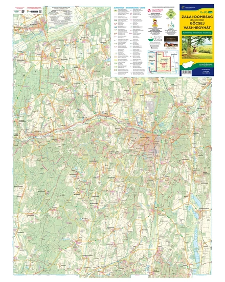 Cartographia Zalai-dombság (északi rész), Göcsej és Vasi-hegyhát turistatérkép-9786155864216