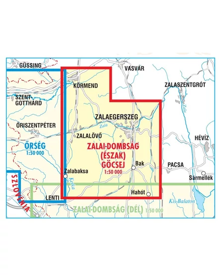 Cartographia Zalai-dombság (északi rész), Göcsej és Vasi-hegyhát turistatérkép-9786155864216