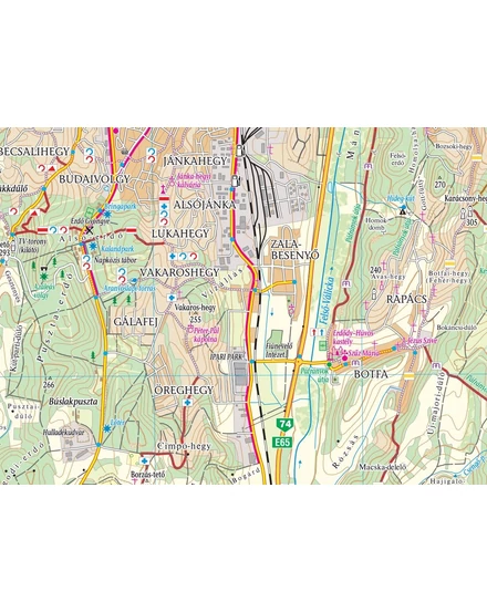 Cartographia Zalai-dombság (északi rész), Göcsej és Vasi-hegyhát turistatérkép-9786155864216