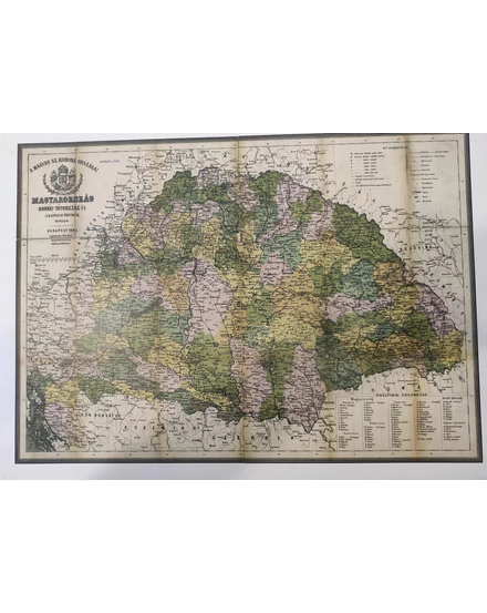 Cartographia Magyar Szent Korona Országainak 1883 térképe 40 X 60 - hablapos 5999552542593