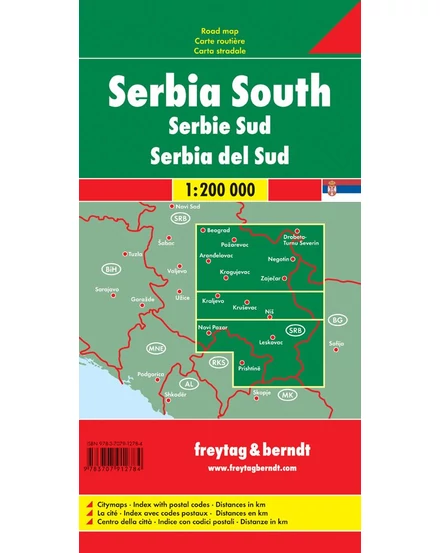 Cartographia Szerbia-dél autótérkép - Freytag - 9783707912784