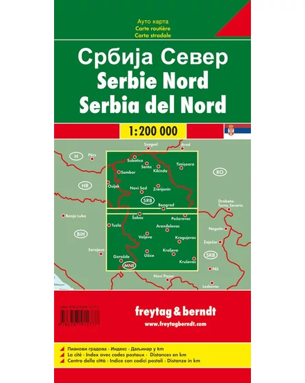 Cartographia Szerbia-észak autótérkép - Freytag - 9783707912777