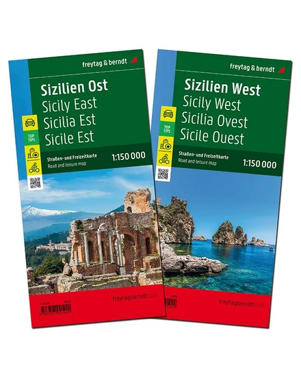Cartographia Szicília 2 részes térképszett-Freytag-9783707921922