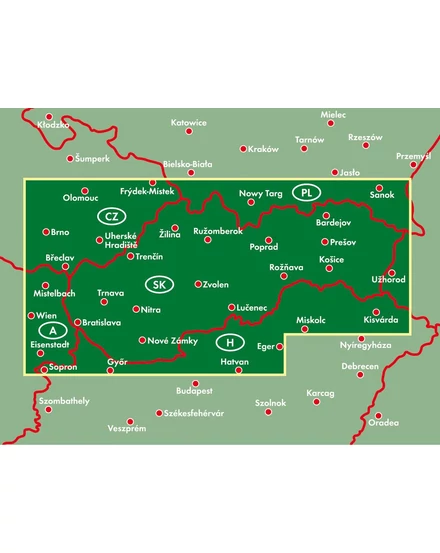 Szlovákia autótérkép - Freytag