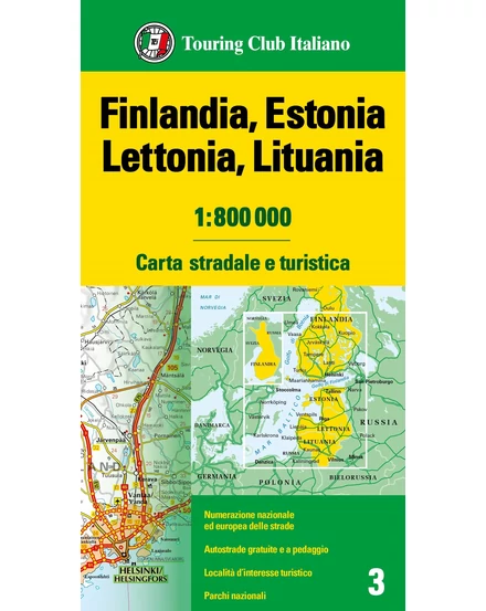 Cartographia Finnország, Észtország, Lettország, Litvánia térkép 9788836583263