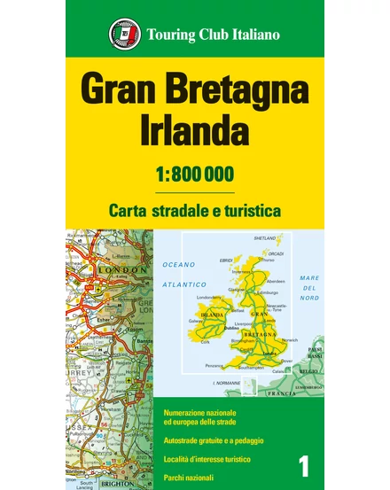 Cartographia Nagy-Britannia, Írország autótérkép - TCI - 9788836581474