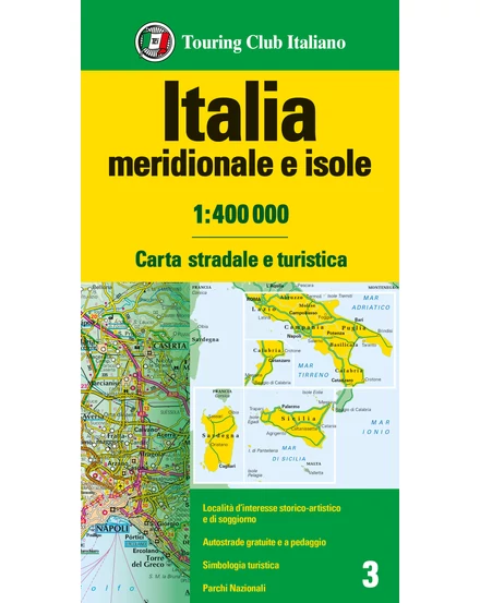 Cartographia Dél-Olaszország autótérkép - TCI - 9788836581436