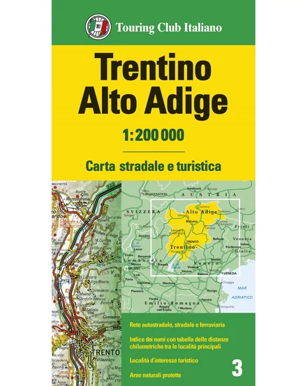 Cartographia Trentino-Alto Adige régiótérkép - TCI - 9788836583249