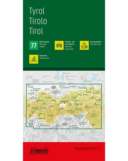 Cartographia Tirol autó- és szabadidőtérkép - Freytag - 9783707921120