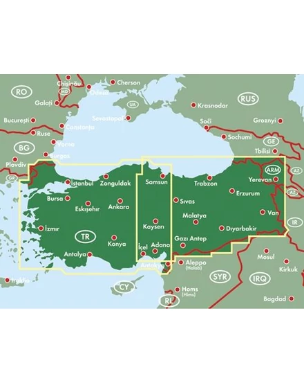 Cartographia Törökország térkép (Freytag) 9783707909616