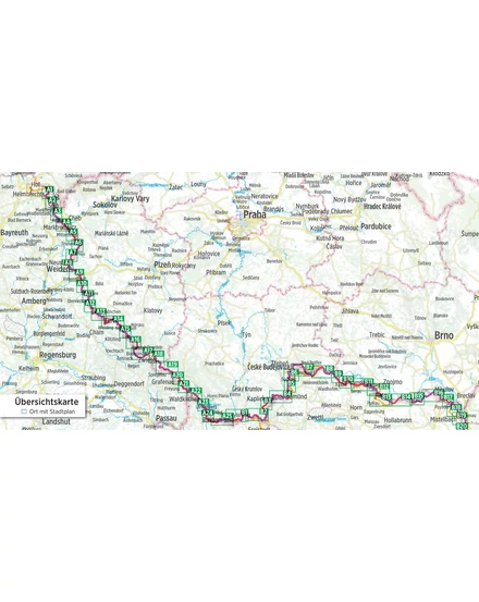 Cartographia Vasfüggöny kerékpárút kalauz Hof-tól Szegedig (német) - Esterbauer-9783711100177