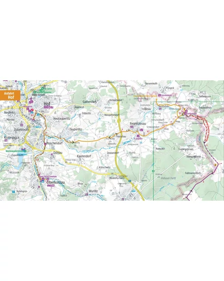 Cartographia Vasfüggöny kerékpárút kalauz Hof-tól Szegedig (német) - Esterbauer-9783711100177