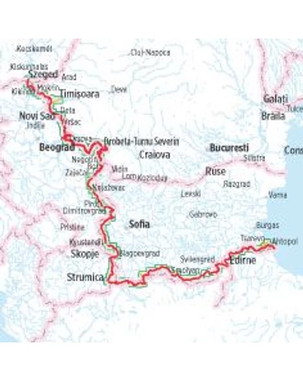 Cartographia Vasfüggöny kerékpárút kalauz Szeged - Fekete-tenger (angol) - Esterbauer-9783850007894