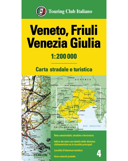 Cartographia Veneto, Friuli, Venezia Giulia régiótérkép 9788836575312