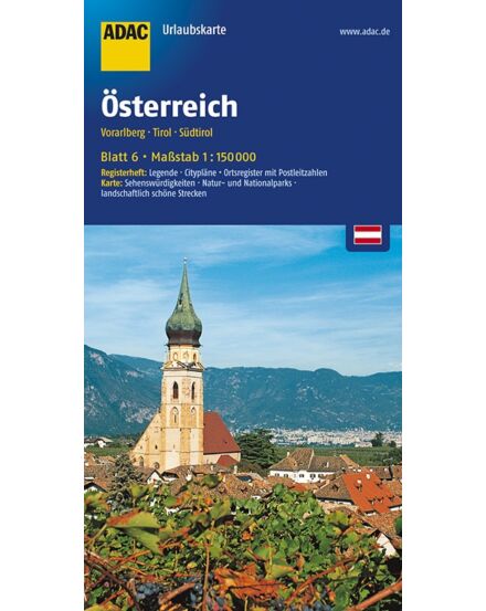 Cartographia Vorarlberg, Tirol, Dél-Tirol szabadidőtérkép - ADAC 9783826416422
