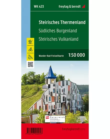 Cartographia WK423 Steirische Thermenreg. Burgenland dél Steier vulkánland turistatérkép (Freytag) 9783707900057