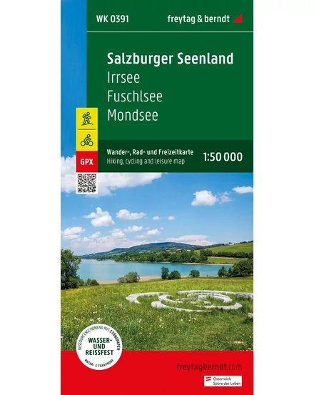 Cartographia WK 0391 Salzburger Seenland - Irrsee - Fuschl - Mondsee turistatérkép-9783707919448