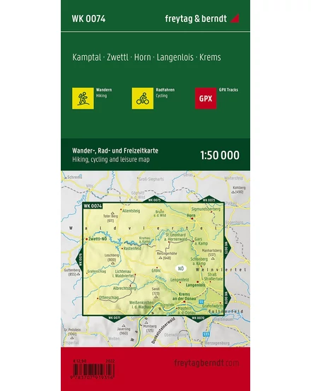 Cartographia WK074 Kamptal turista- és kerékpáros térkép-9783707919356