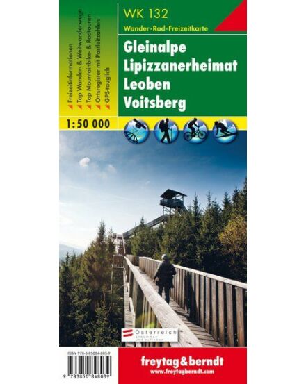 Cartographia WK132 Gleinalpe-Leoben turistatérkép - Freytag-9783850848039