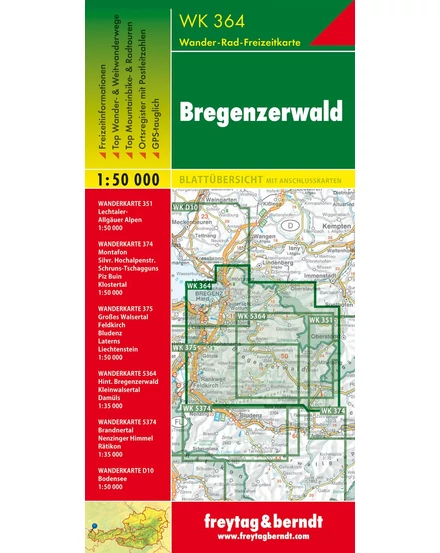 Cartographia WK364 Bregenzerwald turistatérkép - Freytag-9783850847643
