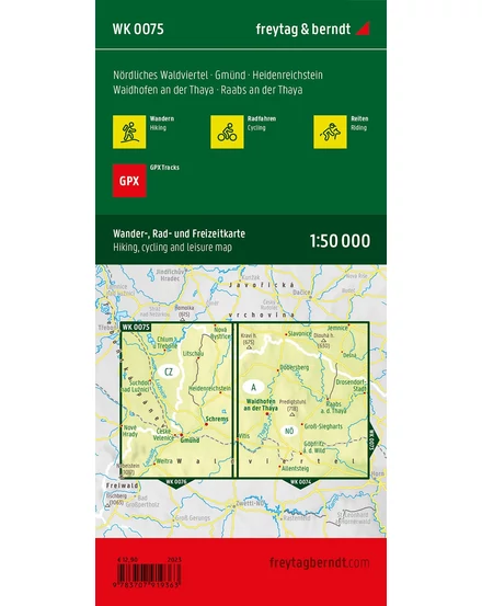 Cartographia  - WK075 Waldviertel - Gmünd - Heidenreichstein - Waidhofen turistatérkép - Freytag-9783707919363