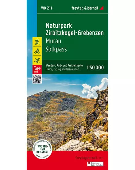 Cartographia WK211 Naturpark Zirbitzkogel-Grebenzen–Murau–Sölkpass turistatérkép-9783707920536
