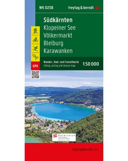 Cartographia WK238 Südkarnten-Klopeiner See-Völkermarkt-Bleiburg-Karawanken turistatérkép (Freytag) 9783707919417