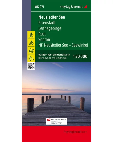 Cartographia WK271 Neusiedler See Eisenstadt Leithagebirge Rust Sopron Seewinkel NP turistatérkép (Freytag) 9783850847278